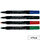 Q-Connect Flipchart Marker, Bullet Tip, Assorted Colours (Wallet of 4)