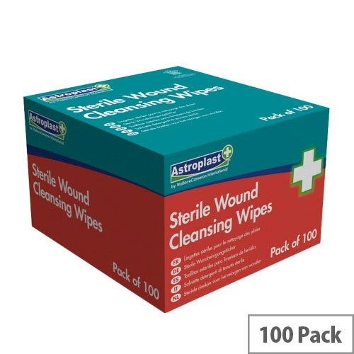 Astroplast Alcohol-Free Sterile Wound Cleansing Wipes – Box of 100