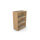 Medium Bookcase 1130mm High With Adjustable Shelves & Floor Leveller Feet W800xD420XH1130mm 18mm Panel Beech  - Universal Storage Can Be Used Alone Or Accompany The Switch Komo or Ashford Ranges