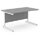 Office Desk Rectangular White Cantilever Legs W1400xD800xH725mm Grey Ashford