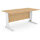 Cantilever Office Desk Rectangular With White Cable Managed Leg W1600xD800xH725mm Beech Komo