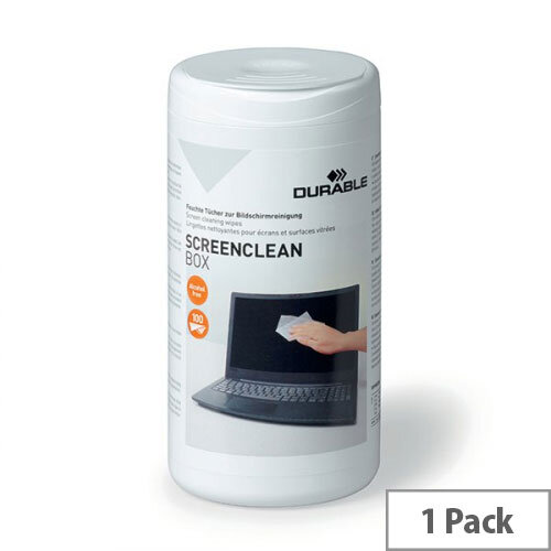 Durable Screenclean Alcohol-Free Biodegradable Wet Wipes – Pack of 100