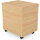 Surface Wooden Mobile Pedestal with 1 Stationary and 1 Filing Drawer - H546xW402xD500 - Beech
