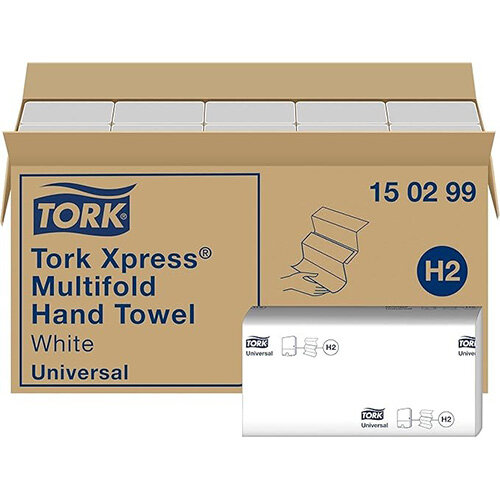 Tork Pack of 4740 Xpress Multifold Hand Towel Universal H2 20 Sleeves White 150299