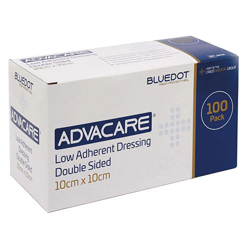 Advacare Low-Adherent Dressing - 10cm x 10cm, Box of 100