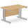 Office Desk Silver Double Cantilever Twin Leg Straight Desk Width 1200mm Beech Ashford
