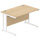 Core Office Rectangular Desk 1200mmX800mm Canadian Oak With Double Cantilever White Frame 