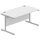 Core Office Rectangular Desk 1400mmX800mm Arctic White With Single Cantilever Silver Frame 
