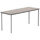 Core Office Rectangular Alaskan Grey Oak Multi-Use Table 1600mmX600mm Silver Frame