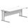 Core Office Rectangular Desk 1800mmX800mm Arctic White With Double Cantilever Silver Frame 