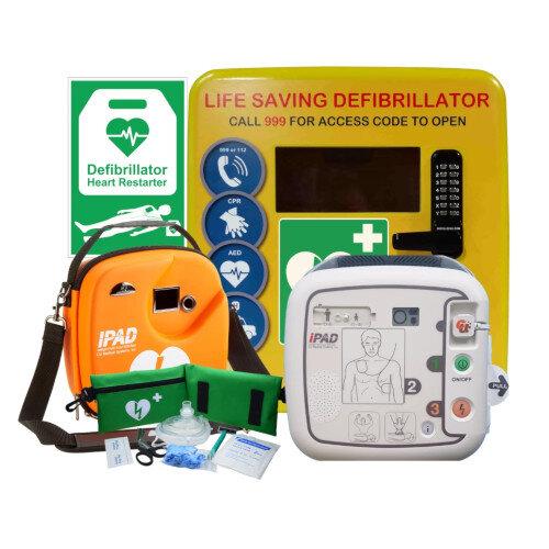 IPAD SP1 AED & Polycarbonate Outdoor Locked Cabinet - Bundle CU-SP1-SPBO