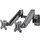 Manhattan Dual Screen TV & Monitor Mount, Wall, Full Motion (Gas Spring), 2 screens, Screen Sizes: 17-32", Black, Dual Screen, VESA 75x75 to 100x100mm 