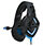 Adesso Stereo Gaming Headphone/Headset with Microphone, Headset, Head-band, Gaming, Black, Blue, Binaural, Rotary