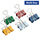 Q-Connect Foldback Clip, 24mm, Assorted Colours (Pack of 10) - Colourful Document Clips for Easy Organisation