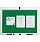 Q Connect Notice Board 900 x 600mm Aluminium Frame Green