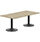 Kito W2000mmxD1000mm Urban Oak Rectangular Boardroom Table With Black Double Cylinder Trumpet Base