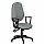 O.B Series Office Chair Fabric Seat Black Base & Fixed Arms Grey