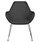 Fan Armchair with Cantilever Legs Dark Grey Sprint Fabric Seat & Chrome Base with Felt Glides for Hard Floors - Perfect Seating Solution for Breakout, Reception Areas & Boardroom