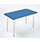 Aluminium Canteen Folding Table With Polyedge and Blue Laminate Table Top W1520xD760xH698mm - Stackable & Foldable For Easy Transportation