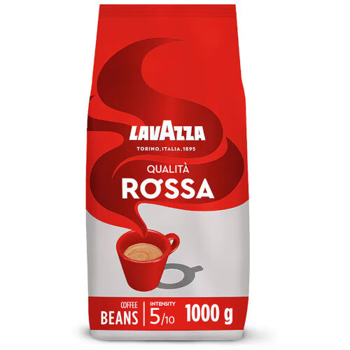 Lavazza Qualita Rossa Coffee Beans - 1kg Bag, Rich and Full-Bodied Flavour