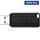 Verbatim PinStripe USB Drive, 16GB, Retractable USB 2.0, Black (49063) - Reliable USB Stick for Easy Data Transfer