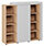 Auttica Wardrobe Cupboard Light Grey & Beech W1530xD450xH1520mm