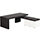 Auttica ST Moritz Walnut Executive Office Desk with White Right Side Return W2000mm