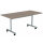 One Eighty Rectangular Tilting Table 1600 X 700 Grey Oak/Silver