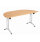 One Union D-End Folding Table 1600 X 800 Beech/Silver