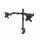 Manhattan TV & Monitor Mount, Desk, Full Motion, 2 Screens, Screen Sizes: 10-27", Black, Clamp Assembly, Dual Screen, VESA 75x75 to 100x100mm, Max 8kg (each), Lifetime Warranty