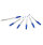 Proscribe Card 6 Ball Pens - Blue - Ideal for School & Office Use