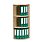 Corner Filing Unit 3-Tier Holds 18 Lever Arch Files Light Oak