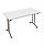 Folding Table Rectangular Chrome Legs 25mm Top W1200xD750xH725mm White Morph Fold