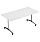 1500mm Wide Rectangular Flip Top Table On Wheels White Morph Tilt