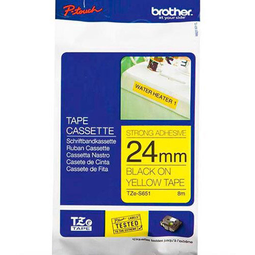 Brother P-touch TZe-431CS Laminated Label Maker Tape, 1/2" X 26-2/10', Black On Red (TZe-431CS