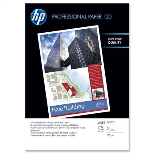 HP Hewlett Packard A3 Professional 120gsm Glossy Laser Printer Paper