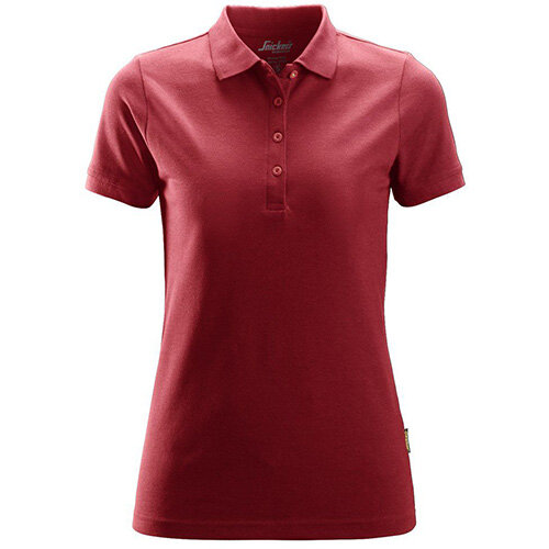 Snickers 2702 Women's Polo Shirt Size S Chilli Red Hunt Office