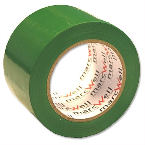 Adpac Marcwell Floor Marking Tape Heavy Duty Green 75mm x 33m LMT75Y