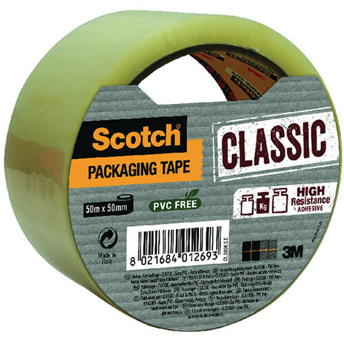 Scotch Classic Packaging Tape 50mm x 50m Clear CL.5050.S.T Hunt