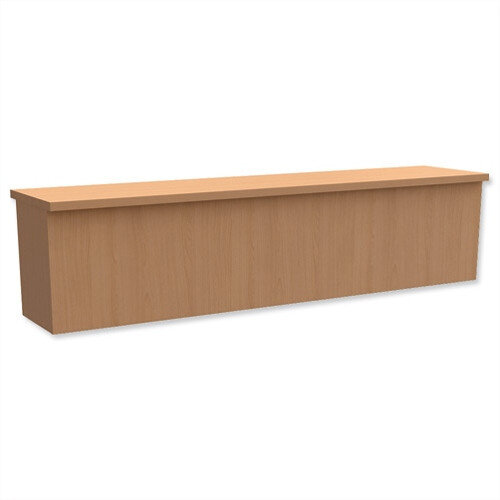 Rectangular Reception Desk Riser W1600xD300xH370mm Beech Ashford - Hunt ...