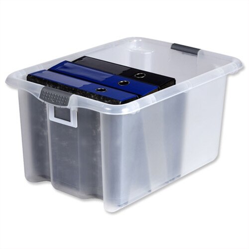 Strata Storemaster Large Archive Box Plastic 51 Litre Clear Hunt