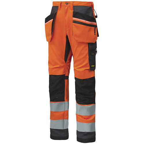 Snickers 6230 AllroundWork HighVis Trousers With Holster Pockets CL2