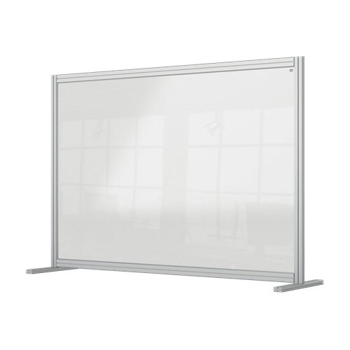 Nobo Premium Plus Clear Acrylic Protective Desk Divider Screen Modular System 1400x1000mm Hunt