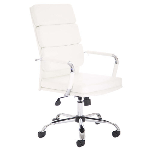 Advocate Executive Office Chair White Bonded Leather With Arms Hunt Ireland Advocate Executive Office Chair White, White Leather Office Chairs Uk