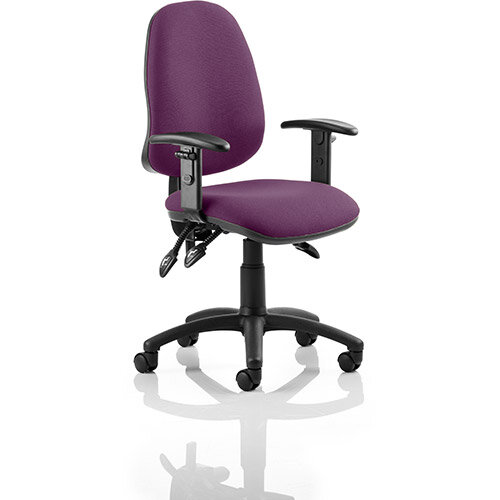 Eclipse III Lever Task Operator Office Chair With Height Adjustable