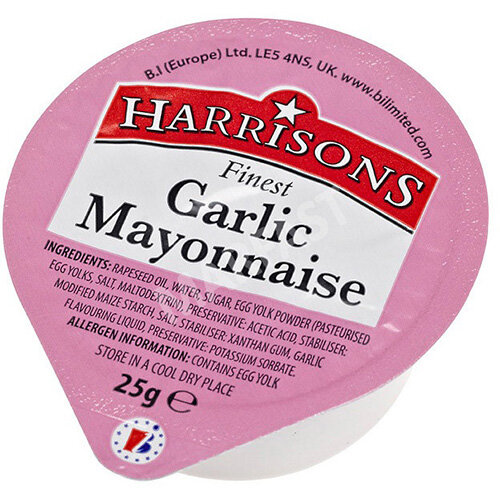 Harrisons Garlic Mayo Dip Portions 25g Pack of 100 Hunt Office Ireland