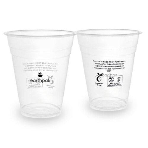12oz Earthpak PLA Cold Compostable Cup 96mm Diameter Pack of 1000 ...