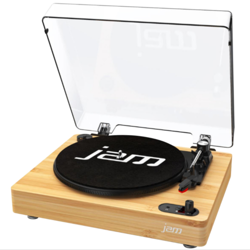 Jam Sound Vinyl Record Player Turntable, Wireless Streaming, USB, RCA