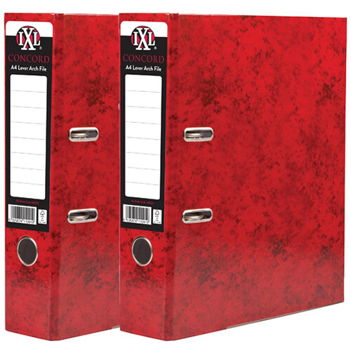 Concord IXL 70mm Selecta Lever Arch File A4 Red Pack of 10 BOGOF
