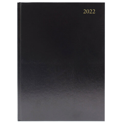 Desk Diary Week To View A5 Black 2022 KFA53BK22 Hunt Office Ireland